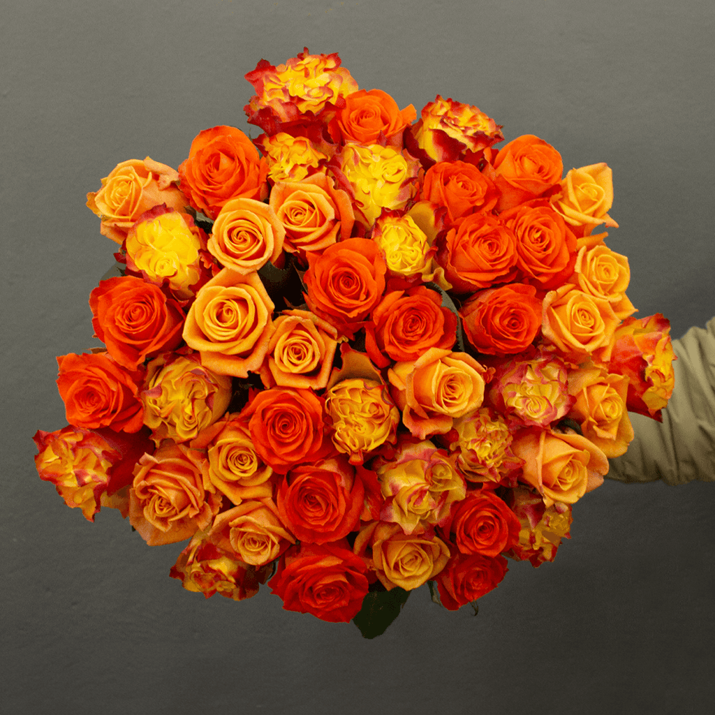 Orange Explosion - Rose Bouquet by Rosaholics