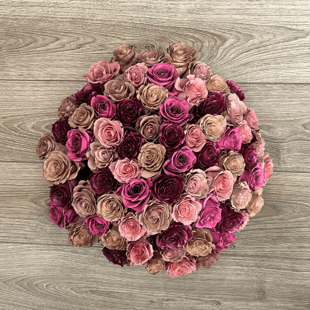 Maple Serenade pink roses bouquet by Rosaholics
