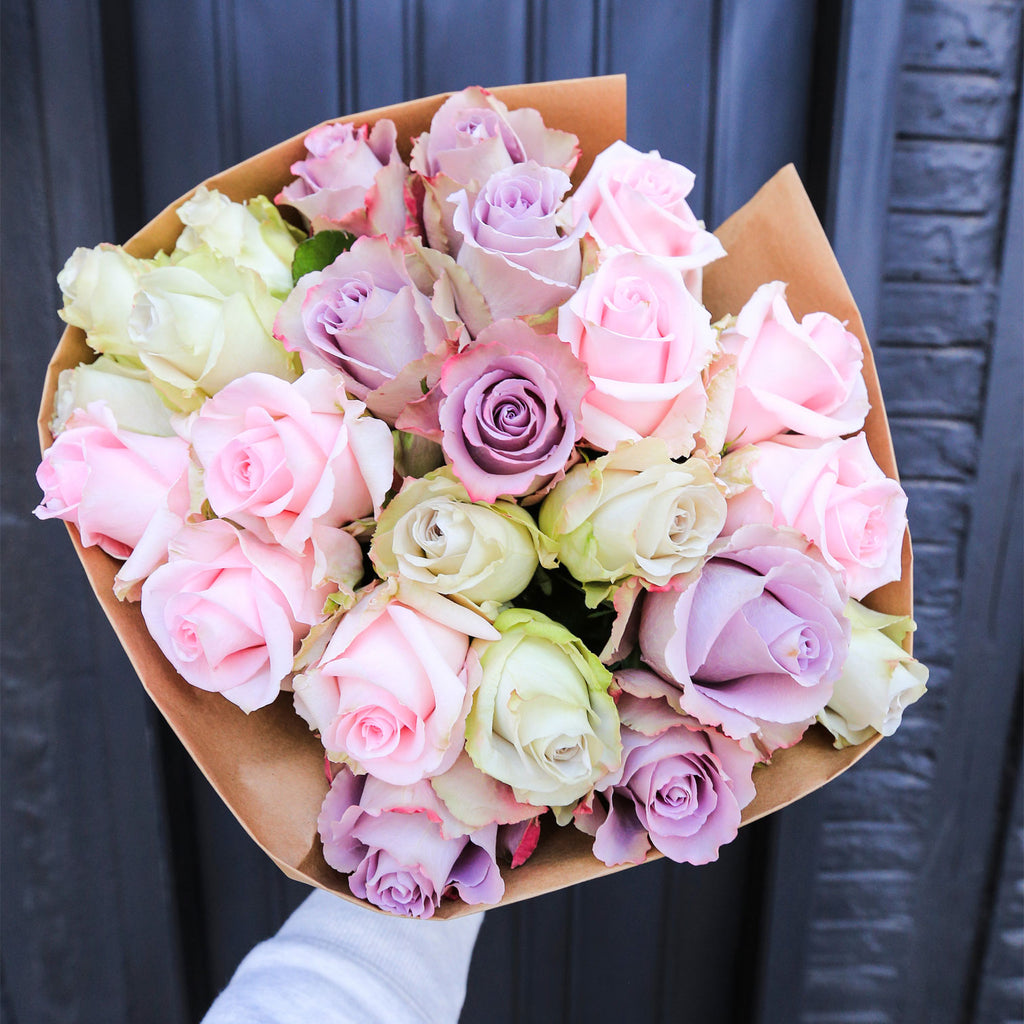 a bouquet of tender roses