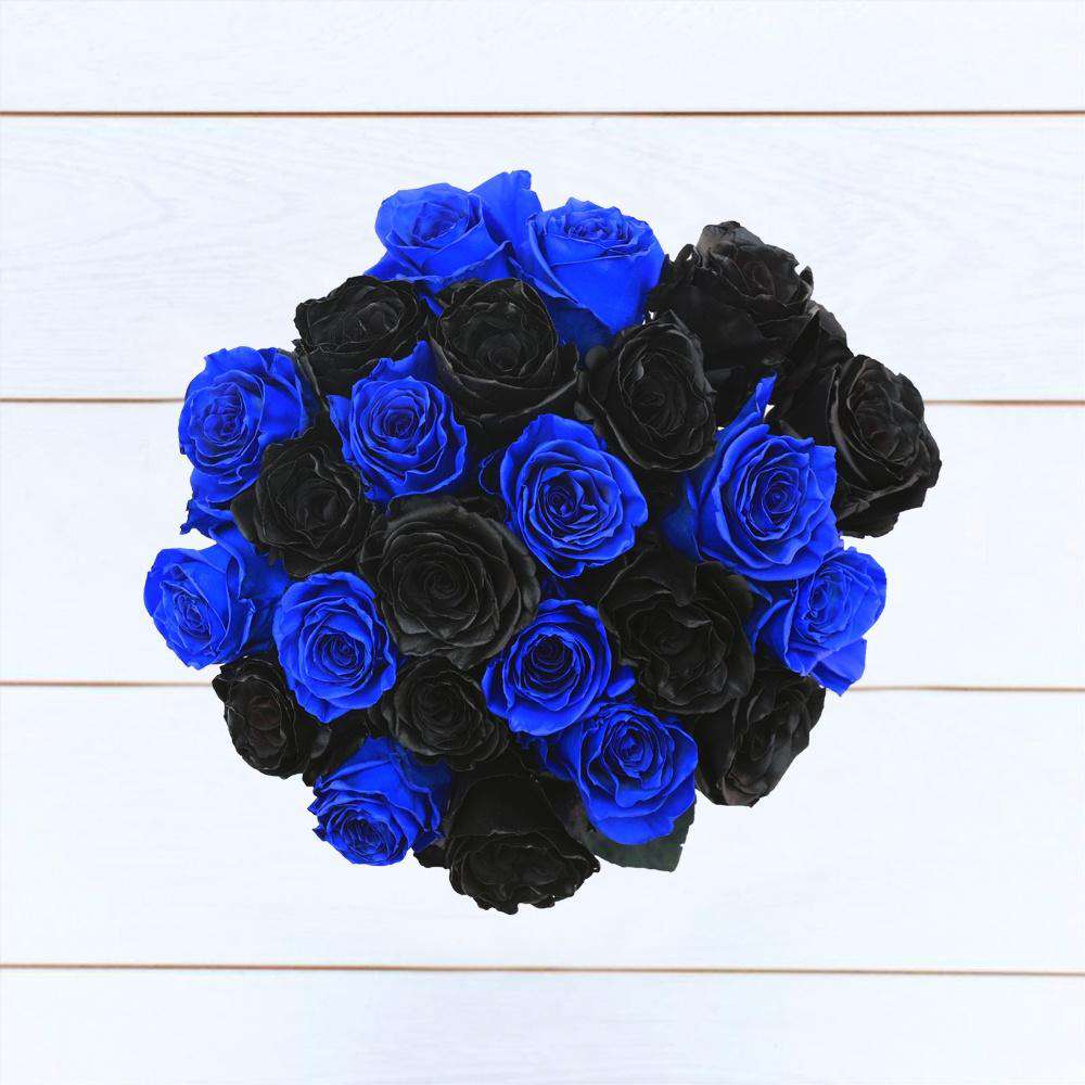 Black & Blue Roses Bouquet - Rosaholics