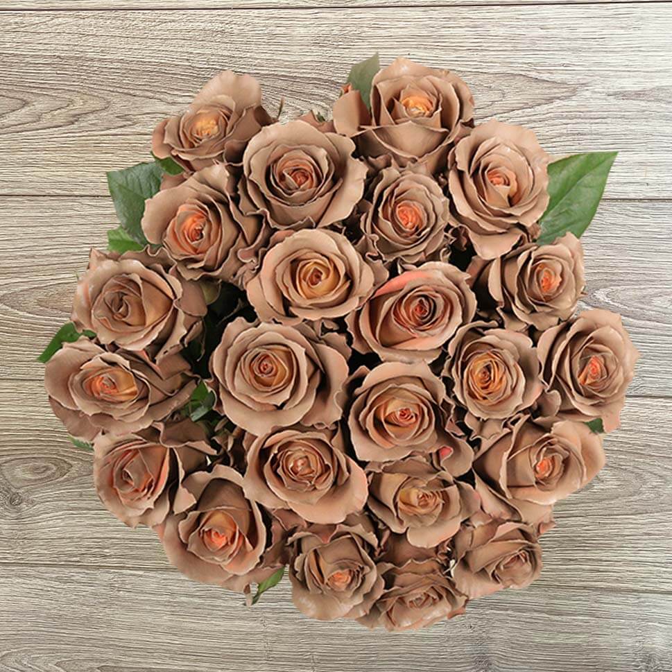 Chenoa Brown Roses Bouquet by Rosaholics