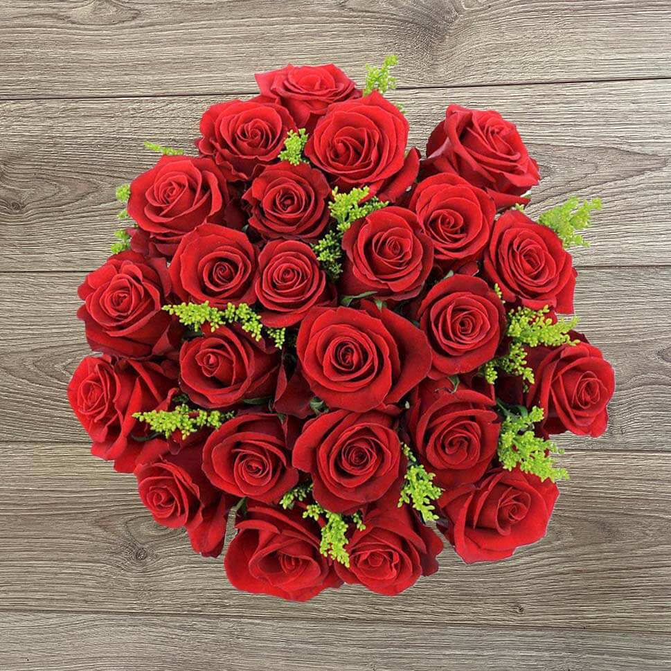 Lover Bouquet - red roses with greenery