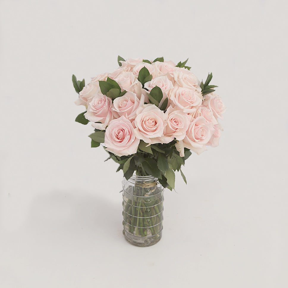 Pink Roses Bouquet in a vase