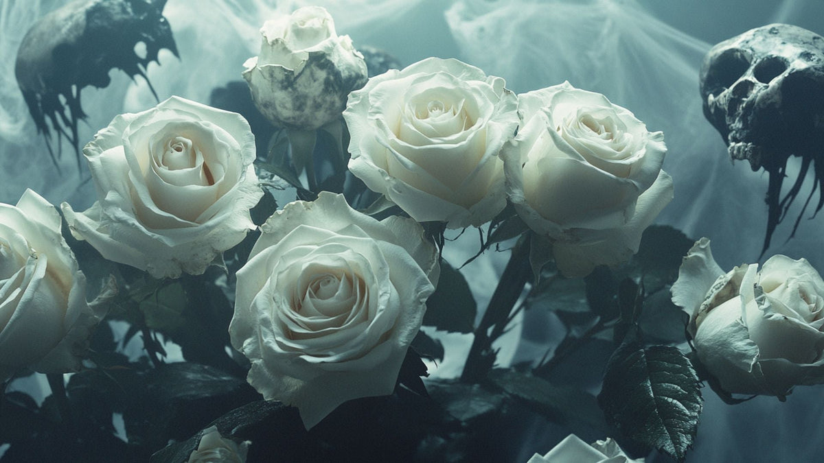 Ghostly White Roses for Halloween Décor – Rosaholics