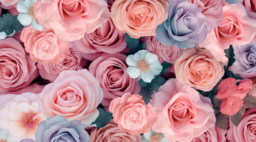 Pastel Roses Wallpaper