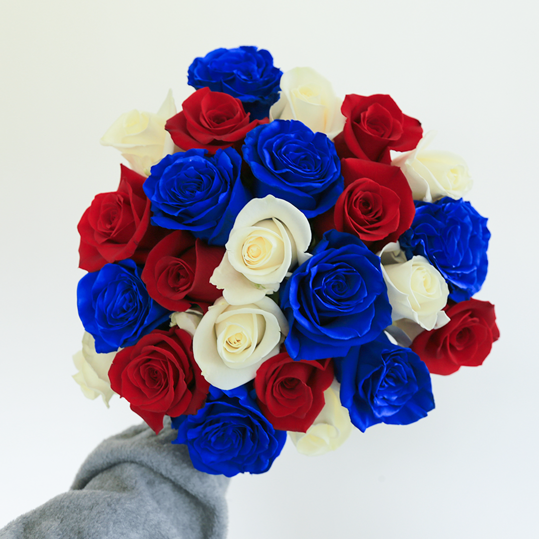 Americana - Order Red, White & Blue Roses at Rosaholics