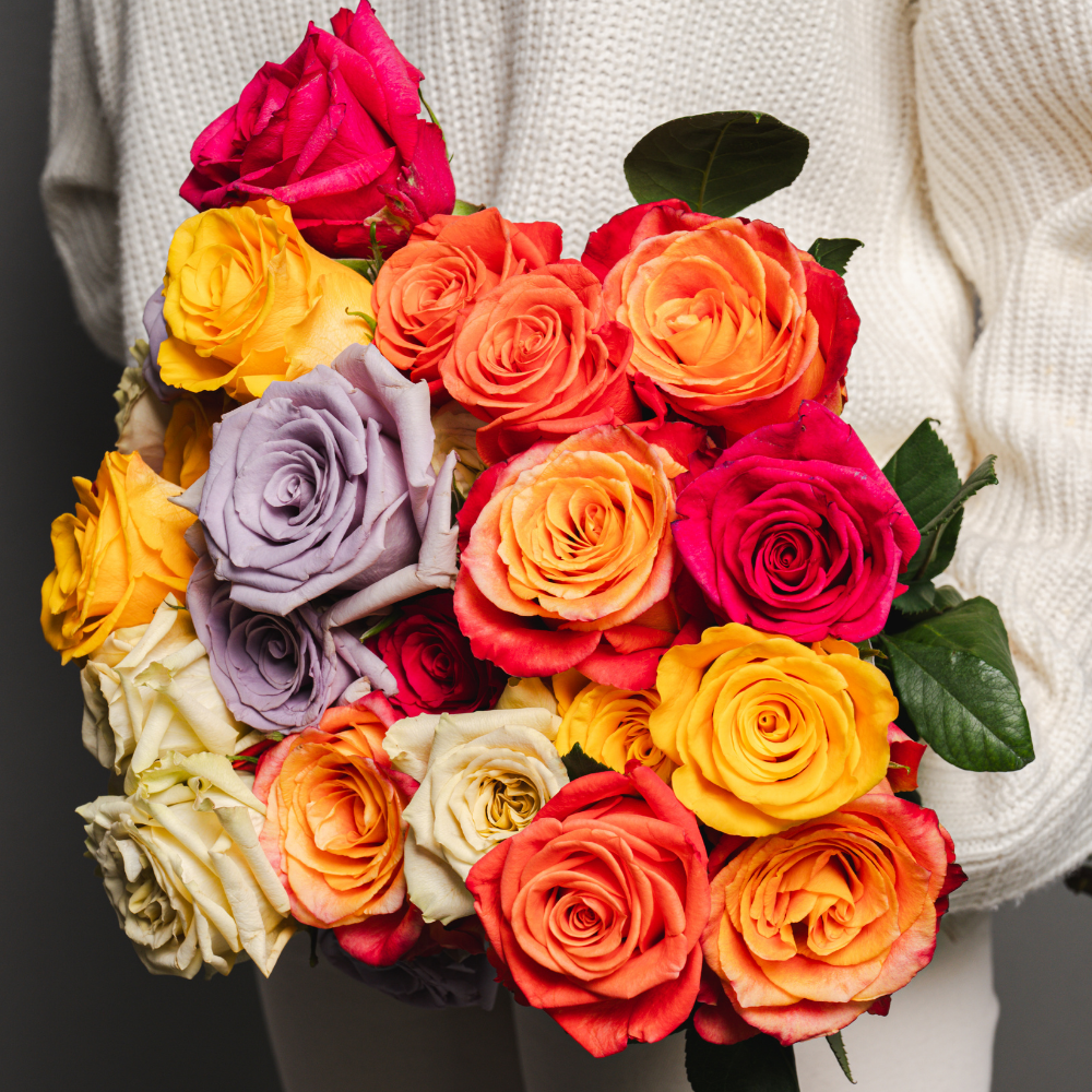 Multicolored Rose Bouquet | BREATHLESS FRESH – Rosaholics