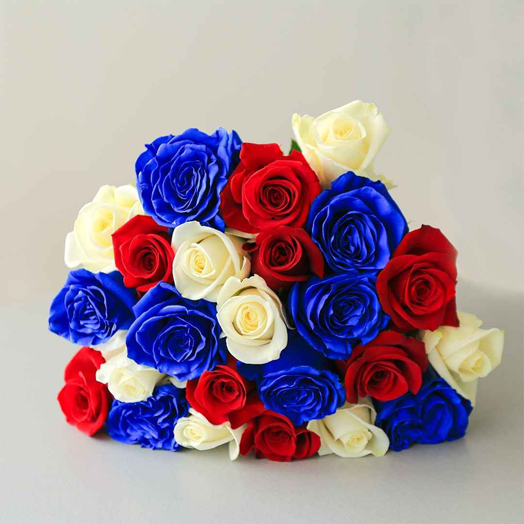 Americana - Order Red, White & Blue Roses at Rosaholics