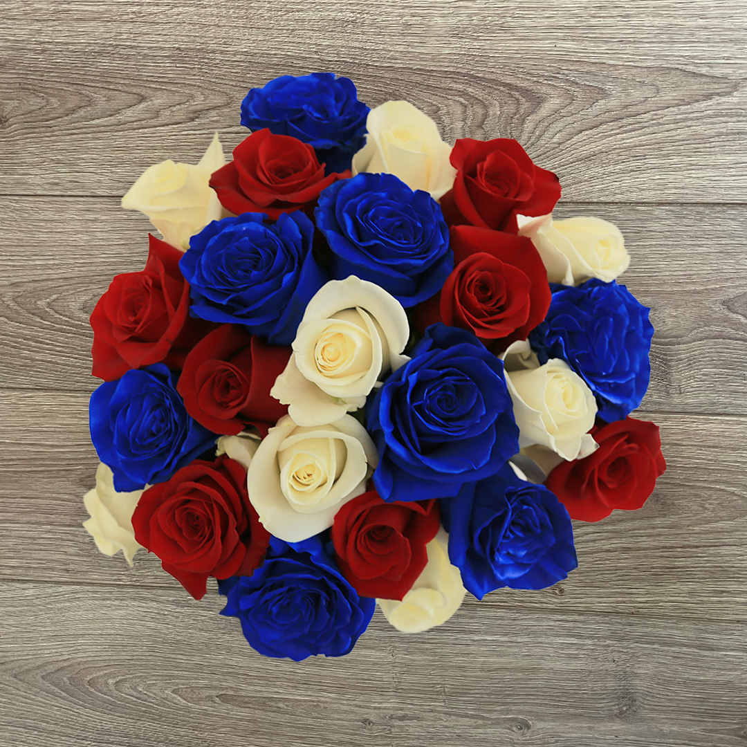 Americana - Order Red, White & Blue Roses at Rosaholics