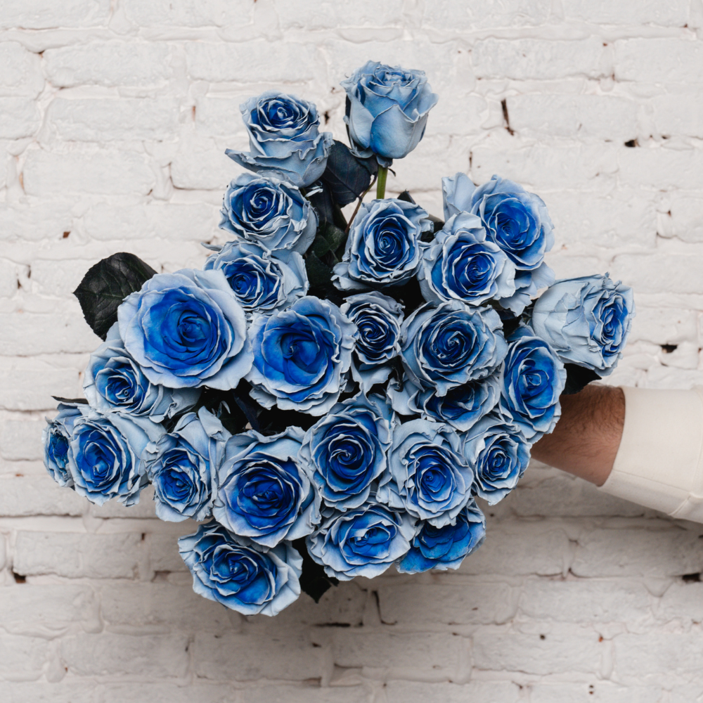 Magnificent Roses Blue Blue Monarch Roses – Luxury Blue Bouquet – Rosaholics