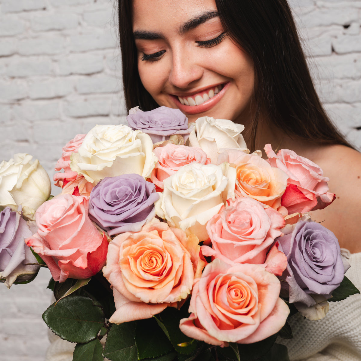 Pastel Roses Bouquet | Farm Roses Delivery – Rosaholics