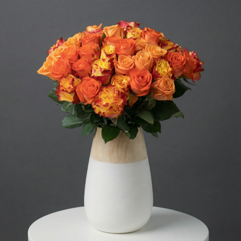 One Dozen Orange Roses: Orange Explosion – Rosaholics