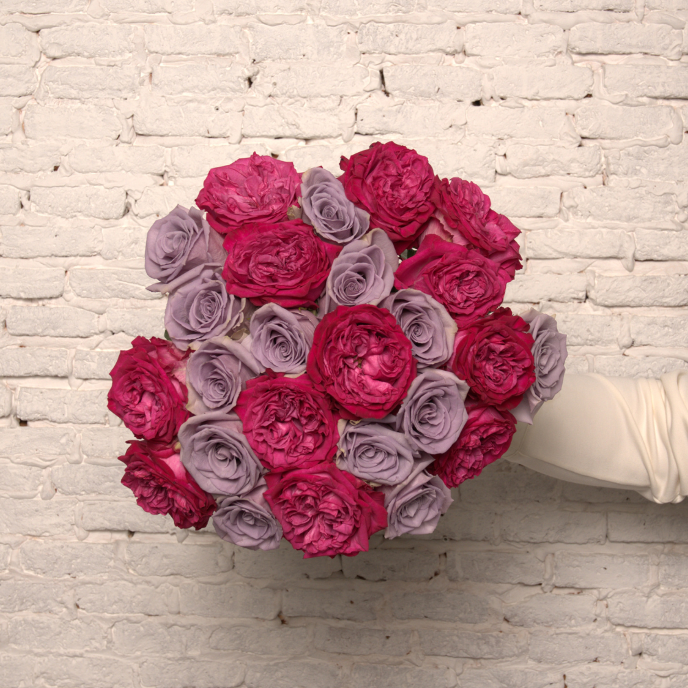 Deep Purple and Pink Roses Bouquet – Rosaholics