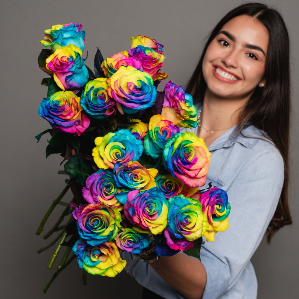 Rainbow Roses Delivery Rainbow Rose Bouquet | Rainbow Roses Delivery – Rosaholics