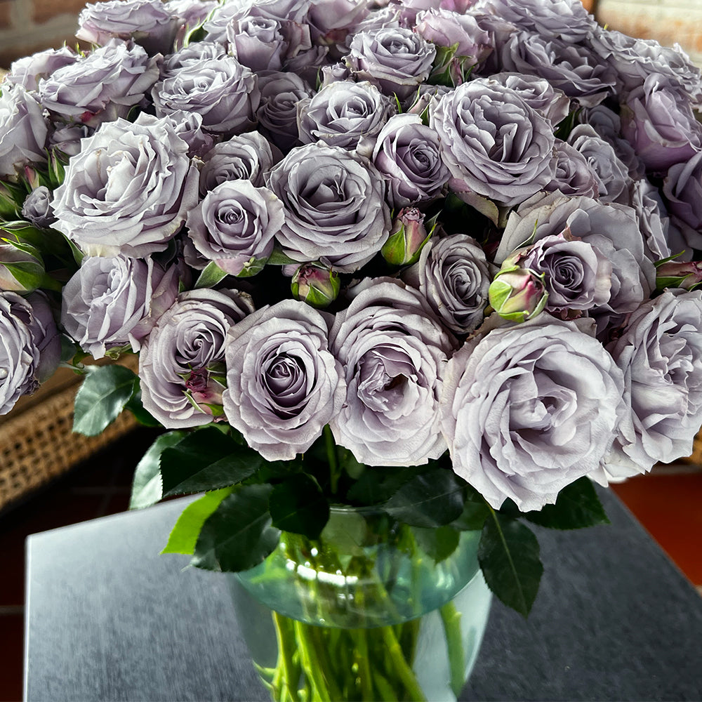 Silver Roses For Centerpieces