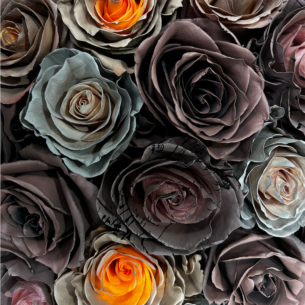 Close-up of Spooky Brew Roses Bouquet by Rosaholics