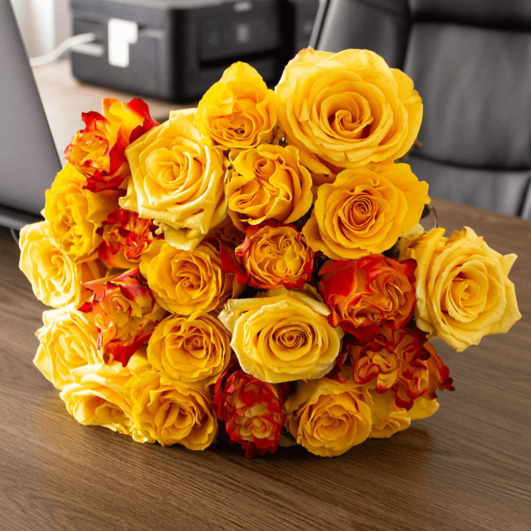 Yellow Rose Bouquet: Yellow Explosion – Rosaholics