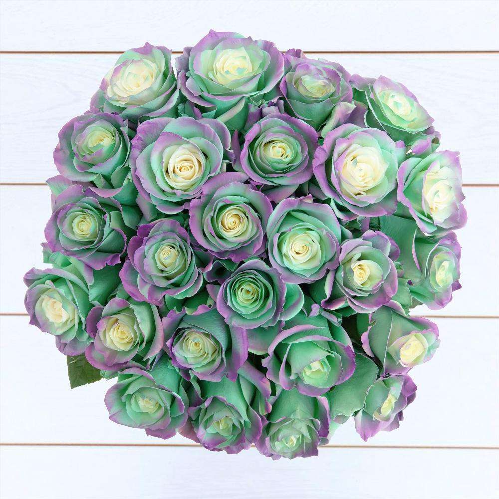 Aquamarine Rose Bouquet - Rosaholics