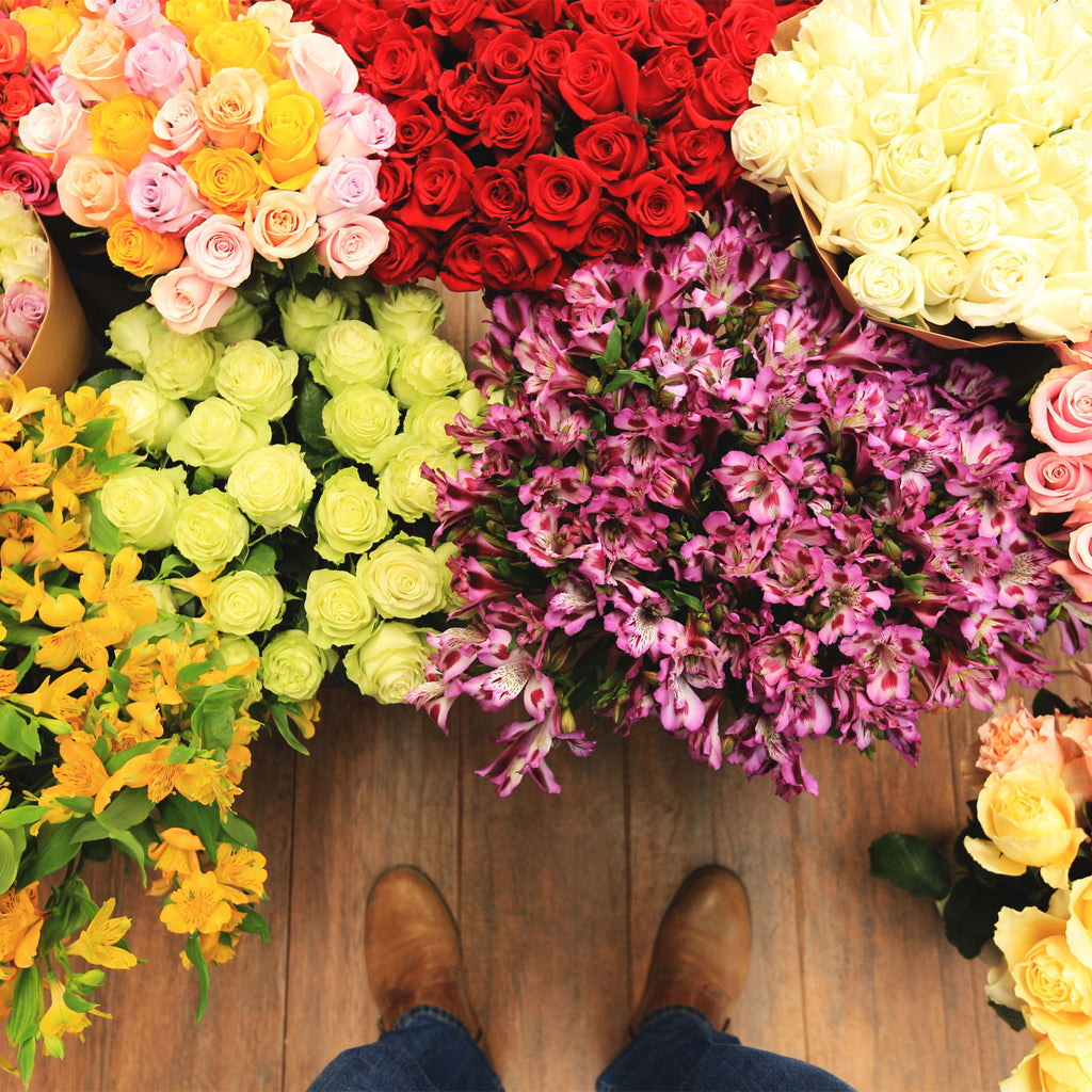 wide assortment of flowers