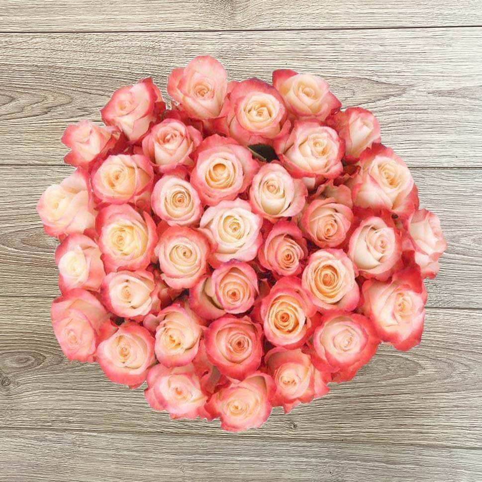 Bi-Color Orange Roses - Cabarett Bouquet by Rosaholics