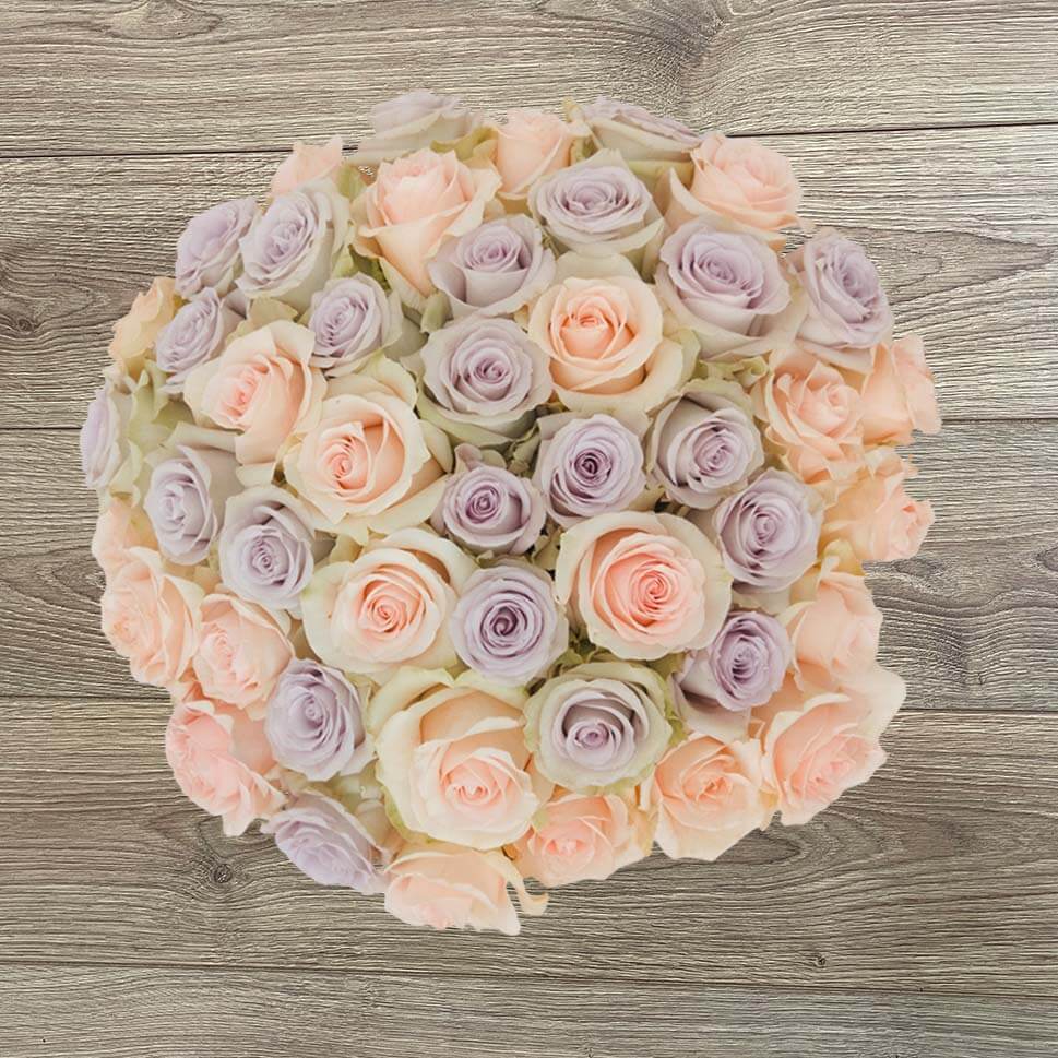 Cielito Lindo pastel roses bouquet by Rosaholics
