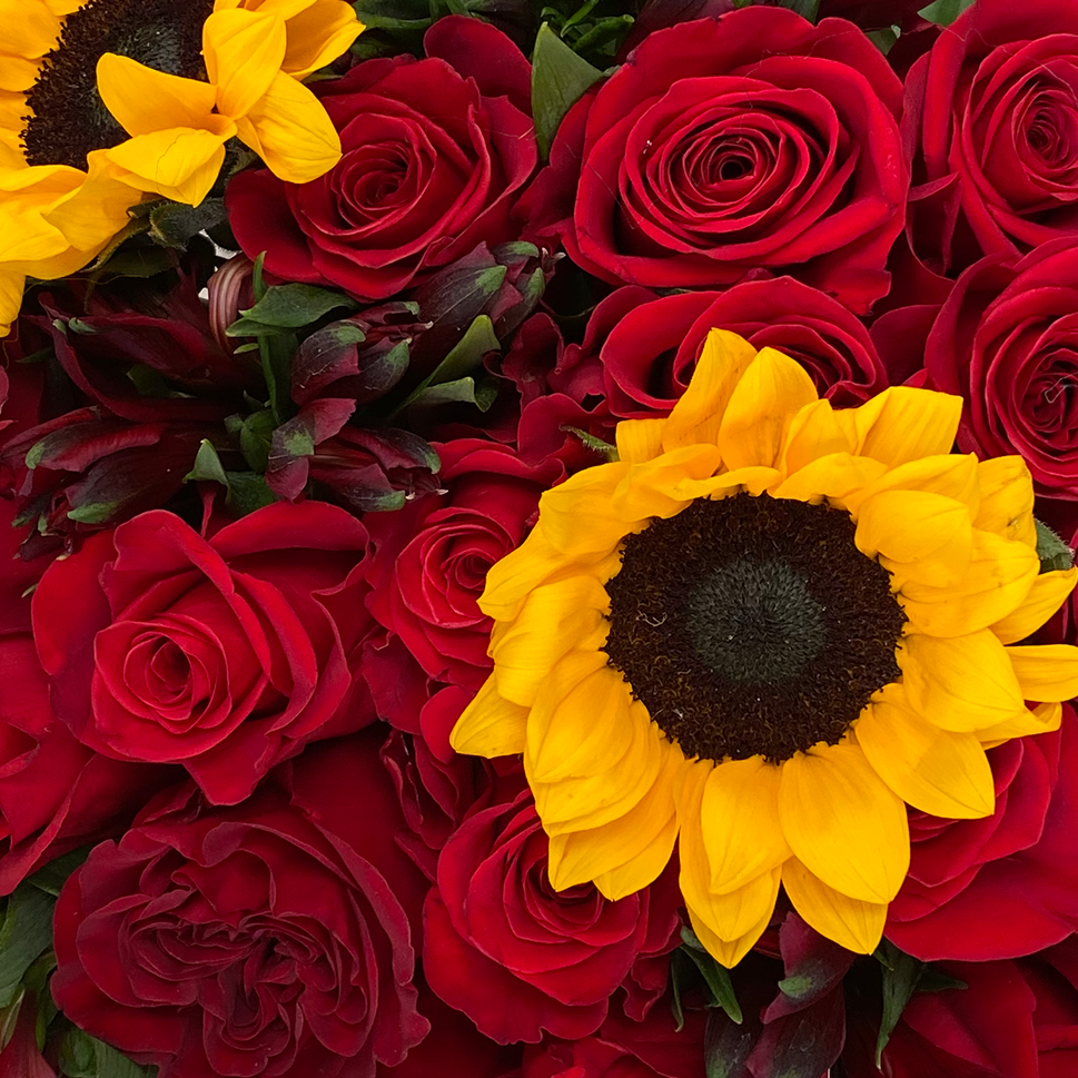 Delight Close-up to Fresh flowers bouquet by Rosaholics