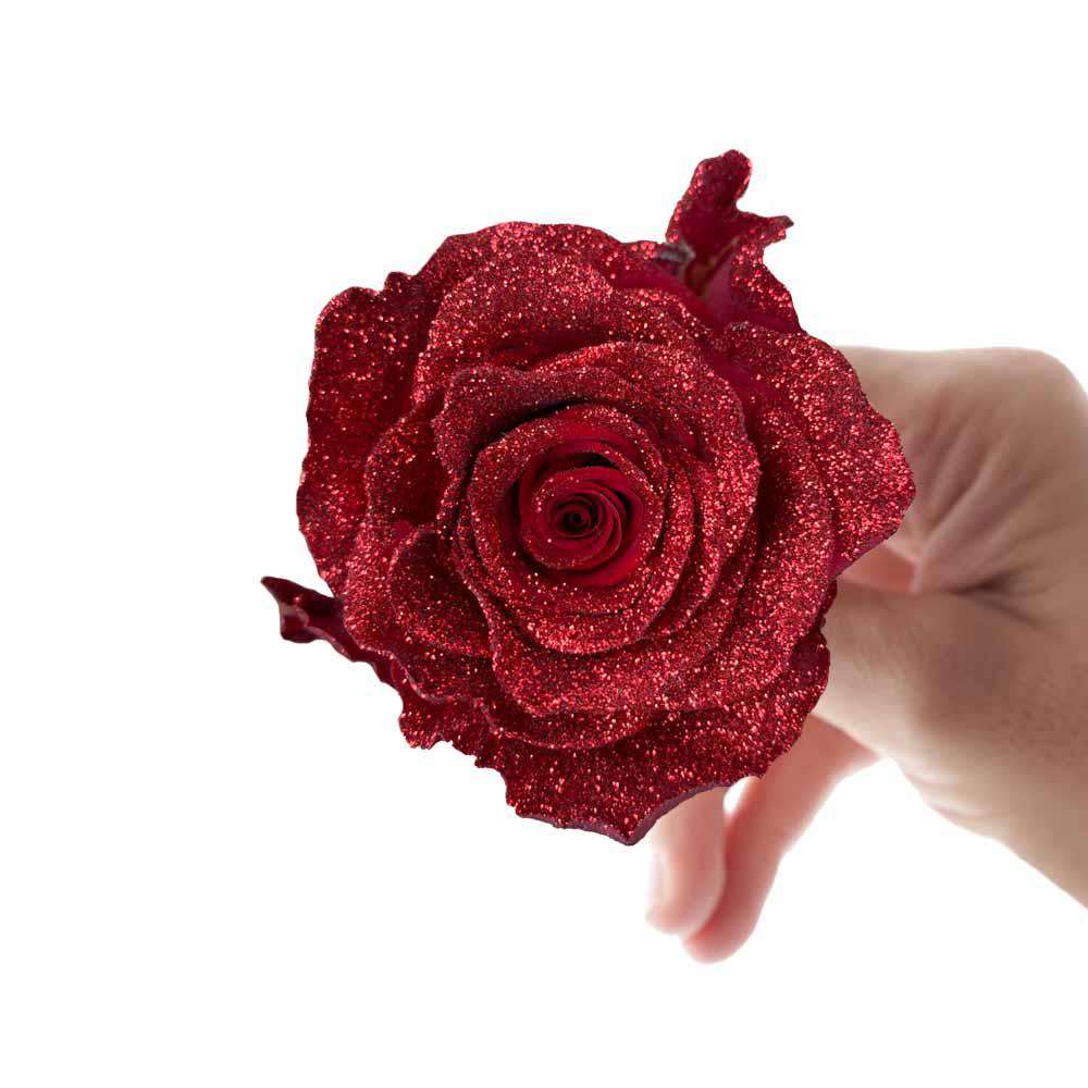 Single Red Sparkle Rose from Eloisa Bouquet by Rosaholics