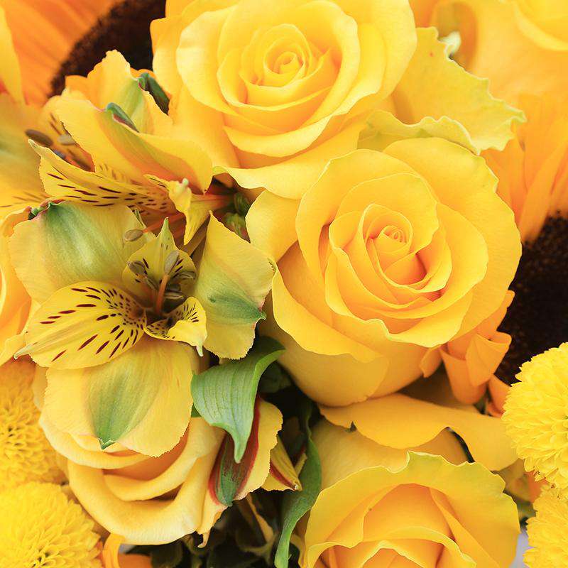 Golden Sun Flower Bouquet - Rosaholics