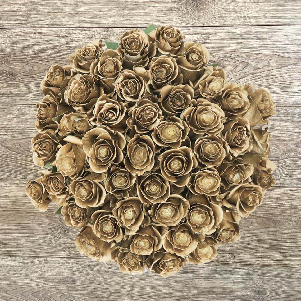 Gold Rose Bouquet | Luxury Gold Roses Delivery – Rosaholics