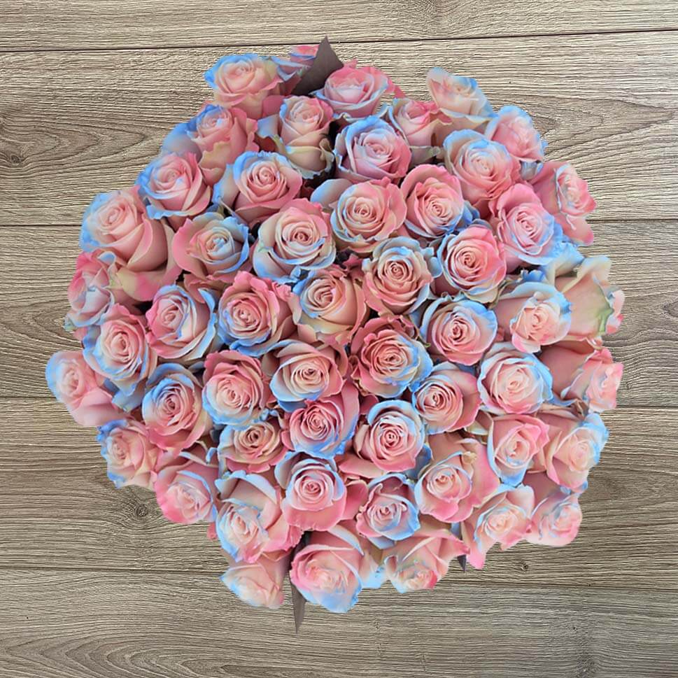 Multicolored Roses - Holi Bouquet by Rosaholics