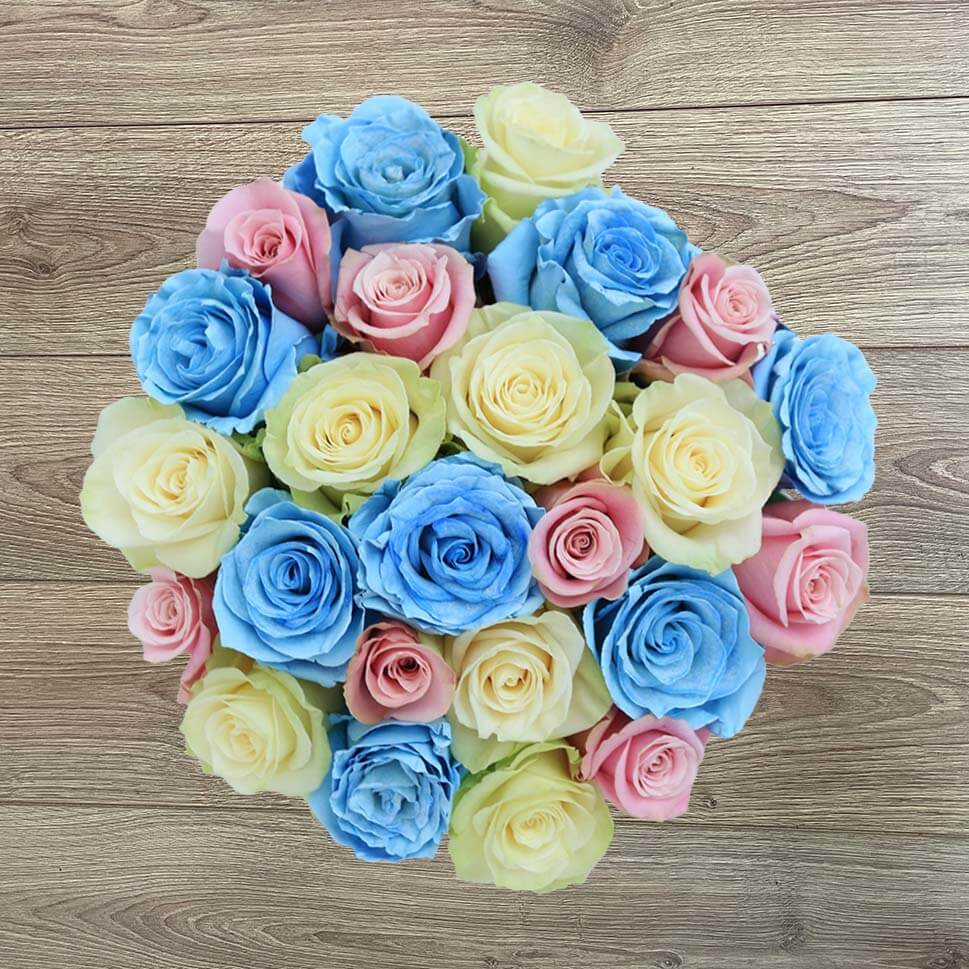 Just Smiles pastel rose bouquet from Rosaholics 