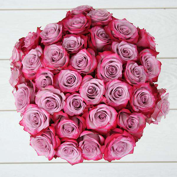 Rose bouquet free with light gray piping purple / flowers Valentine's Day  gift confession anniversary