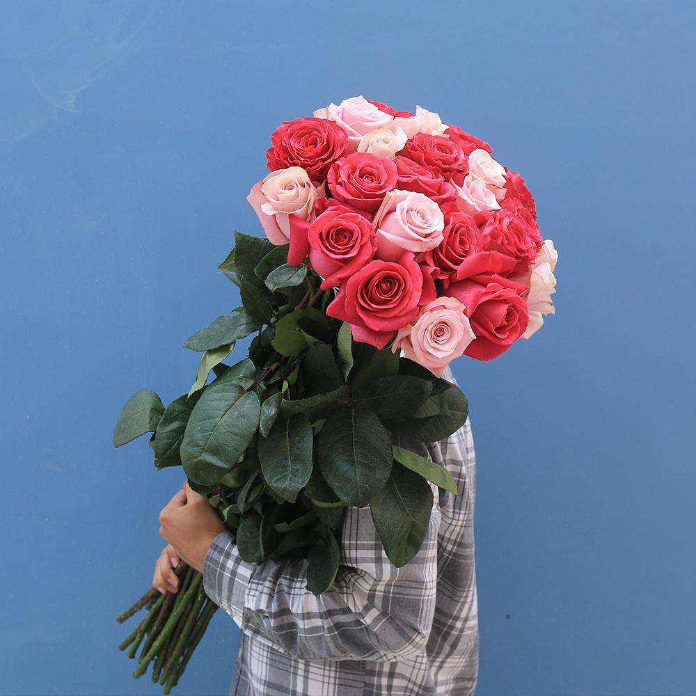 Long Stems Rose Bouquet Delivery from Grower - Rosaholics